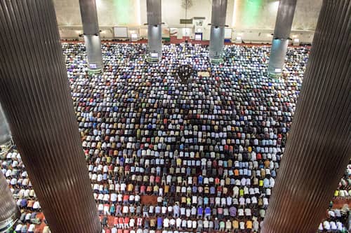 indonesia-jakarta-Istiqlal Mosque　インドネシア・ジャカルタのイスティクラルモスクの金曜礼拝